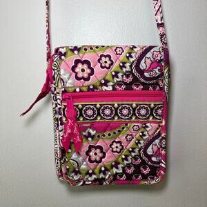 Vera Bradley Very Berry Paisley Print Mini Hipster Crossbody Bag Purse